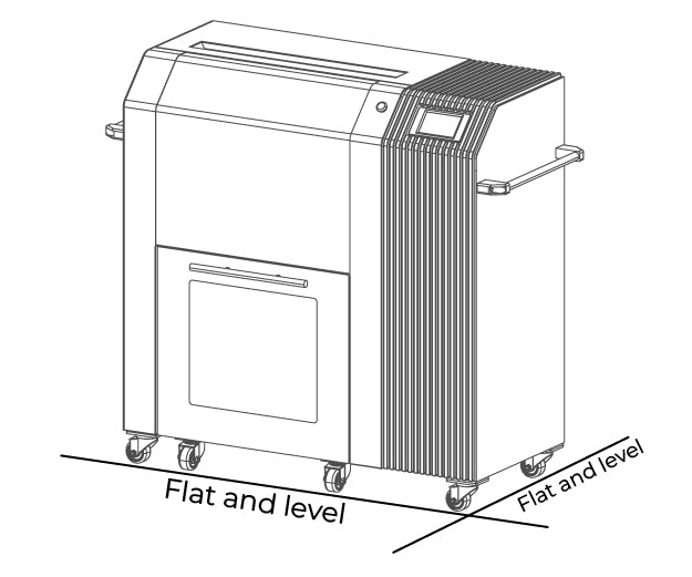 Flat and level surface diagram